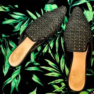 J Crew Wicker Slides
